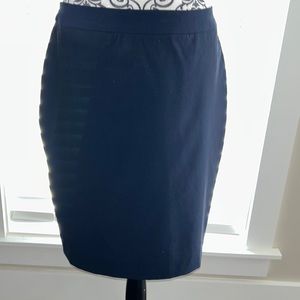 Navy Banana Republic Pencil Skirt, lined 10P